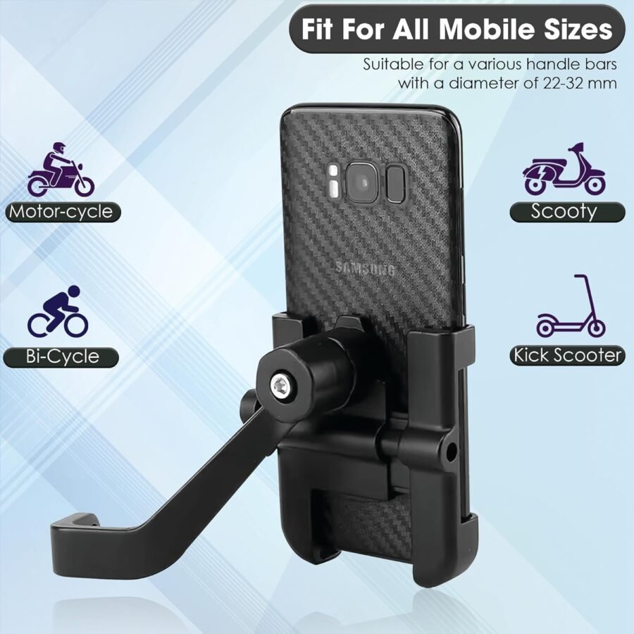 EVERSYS 360 Degree Rotating Metal CNC Bike Mobile Mount