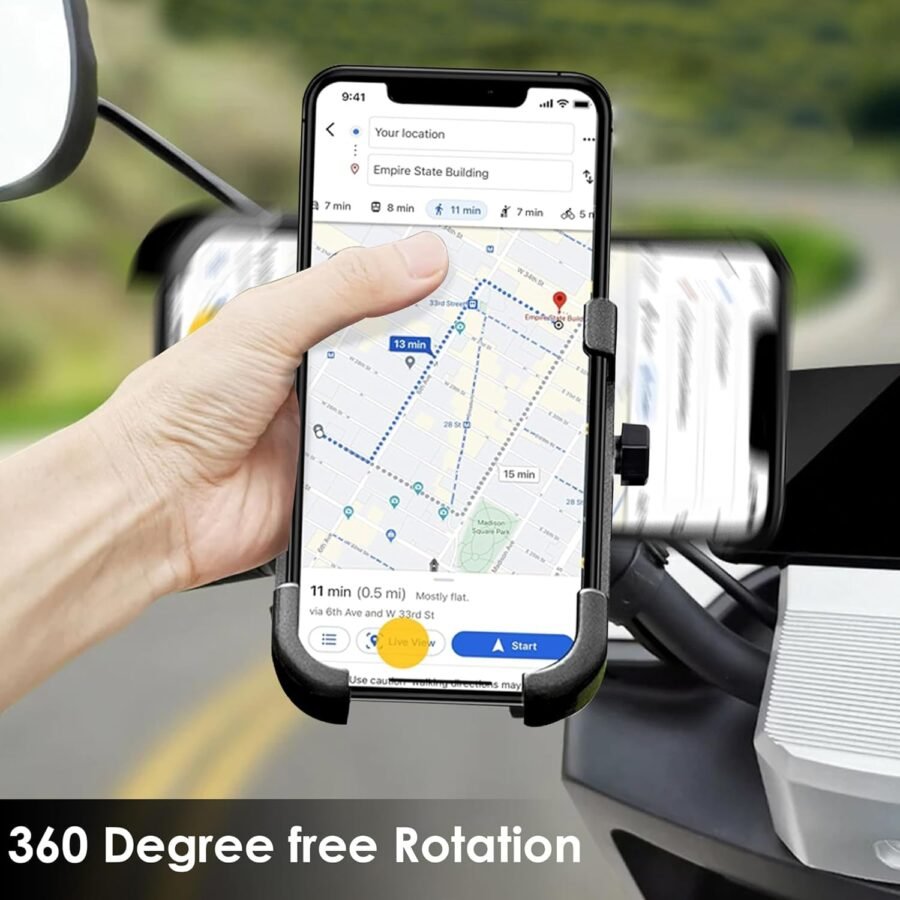 EVERSYS 360 Degree Rotating Metal CNC Bike Mobile Mount