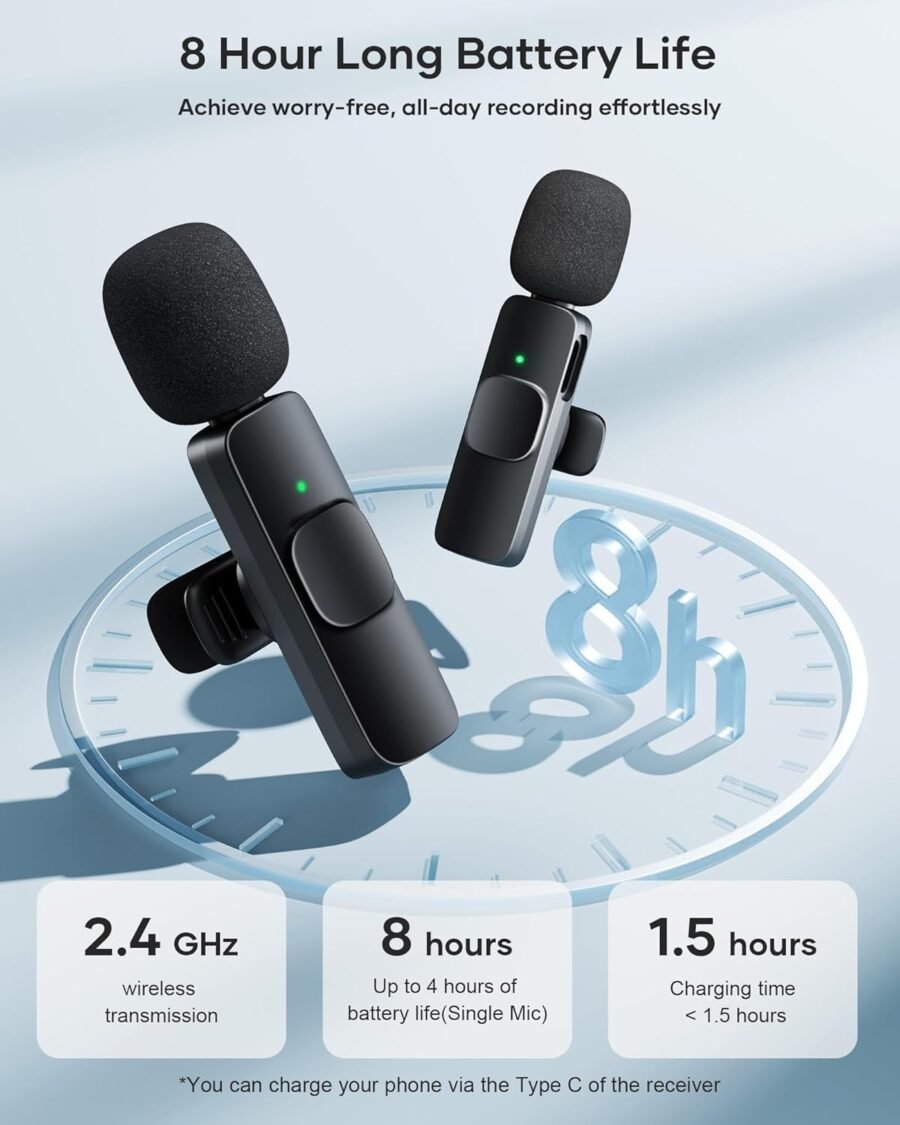 K9 Dual Wireless Lapel Microphone (Type-C and Lightning)