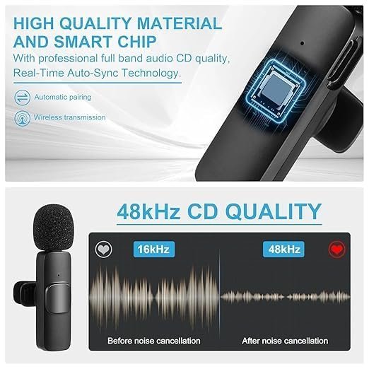 K9 Dual Wireless Lapel Microphone (Type-C and Lightning)
