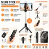 R1-L Selfie Stick Tripod with LED Fill Light