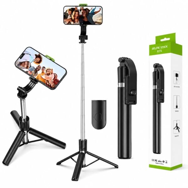 R1-S Selfie Stick Tripod with Bluetooth Remote