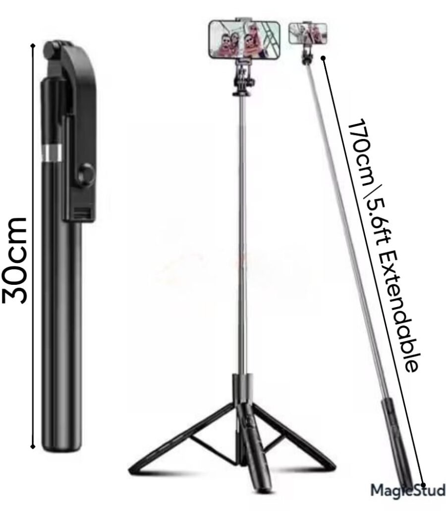 R1-S Selfie Stick Tripod with Bluetooth Remote
