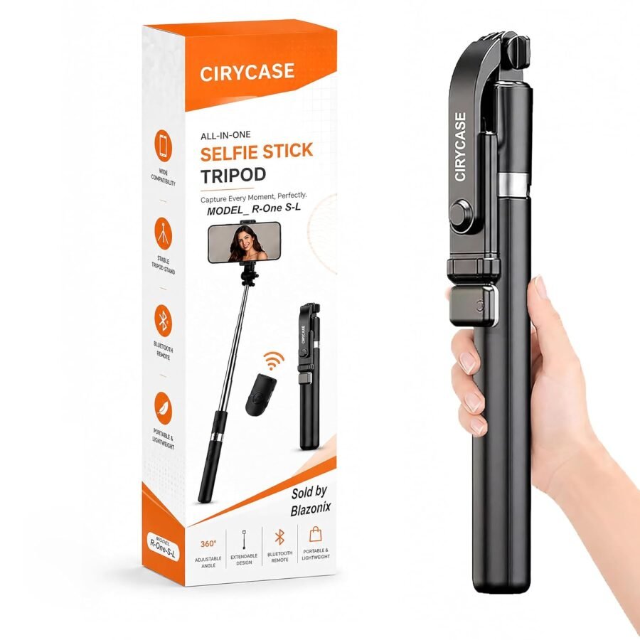 R1S-L All-in-One Selfie Stick Tripod with Fill Light