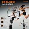R1S-L All-in-One Selfie Stick Tripod with Fill Light