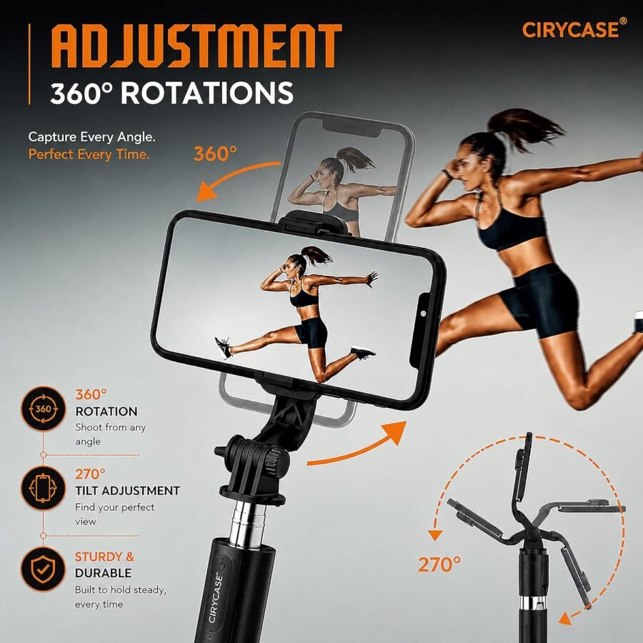 R1S-L All-in-One Selfie Stick Tripod with Fill Light